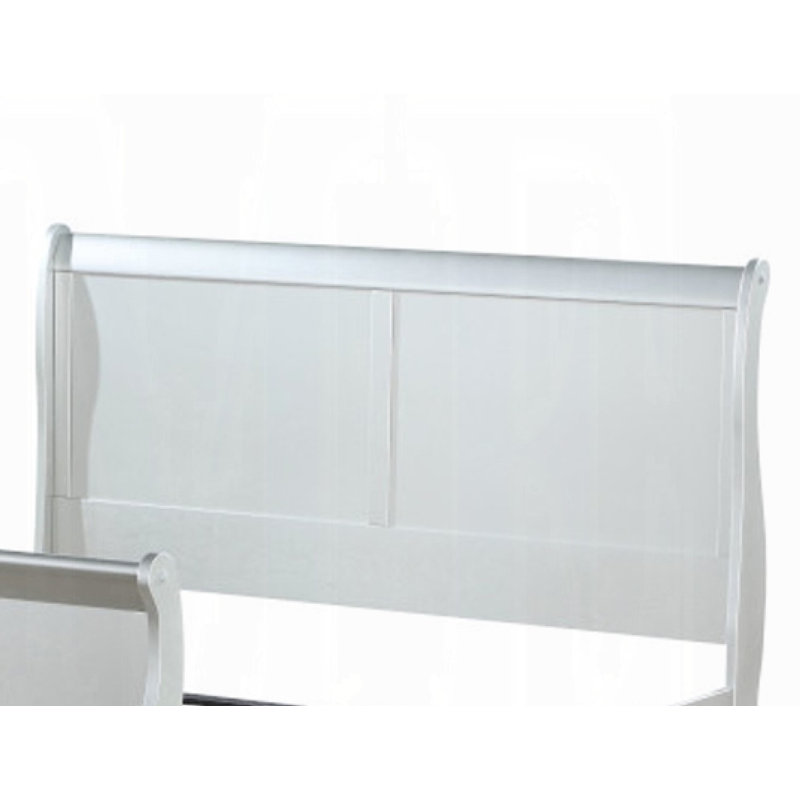 Louis Philippe Iii Bed Component Headboard And Footboard, White, Queen