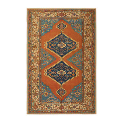 Tapis oriental orange