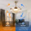 48" Dimmable Crystal Ceiling Fan With Led Lights And Remote Control-865544061