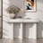 Modern Entryway Table With 2 Curved Drawers-1991507855