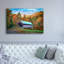 Toile épique Graffiti «Autumn At Bennet Bean Bridge» par Rick Berk, 60 po x 40 po