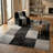 Rug Branch Montage Collection Modern Abstract Runner Area Rug (2X12 Feet) Abstract - 2'3" X 12', Grey-627453127