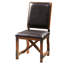 Chaise de salle à manger en similicuir sur support en bois massif avec cadre en bois franc et housse de siège