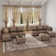 Tomario 10- Piece Upholstered U-Shaped Modular Sectional With Storage