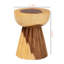 Table d'appoint en grain naturel Nami dans un style bohème moderne pour le salon ou la chambre à coucher