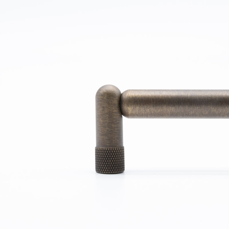 Knurled Bar / Handle Pull, 4", Antique English