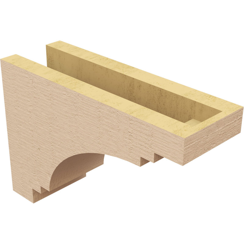 Corbeau TimberThane classique en bois de cèdre brut l 4 po x P 12 po x H 8 po Pescadero, H 8 po x l 4 po x P 12 po