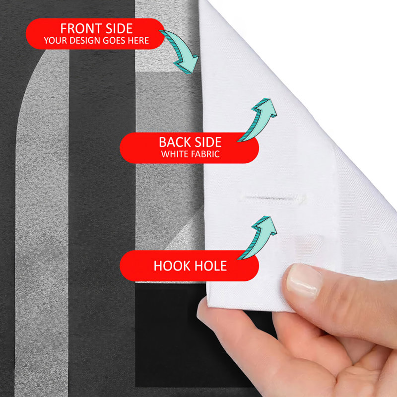 Rideau de douche Fan Motif, H 84 po x l 70 po