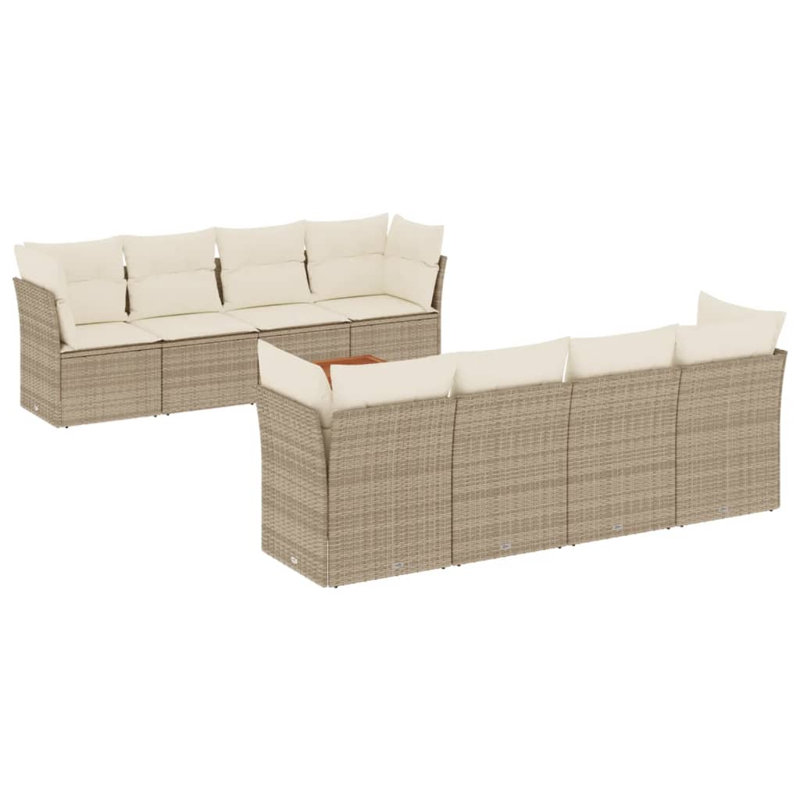 Ensemble de canapé de jardin Vidaxl PE