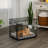 Faux Lambswool Crate Bolster Pet Bed-82536329-82536331