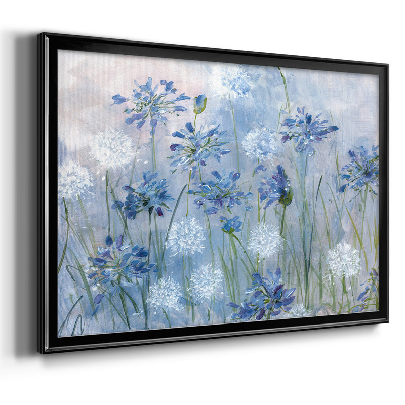 Pissenlit et agapanthe, toile tendue avec châssis, Noir, H 30 po x l 44 po x P 1,5 po