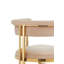 Chaise avec accoudoirs en velours Baten