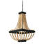 Lustre en perles de bois drapé-25736930