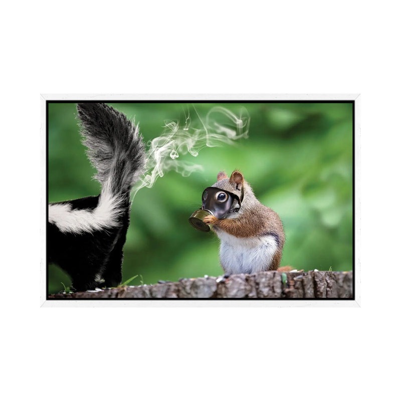 You Stink by Karen Burke - Print on Canvas, 66.04 cm H x 45.72 cm W, White Framed