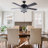 52" Crystal Ceiling Fans With Lights Remote, Black Farmhouse Chandelier Ceiling Fan Light Kit, Modern Rustic Fandeliers With 5 Wood Reversible Blades For Decorate Living Room Bedroom