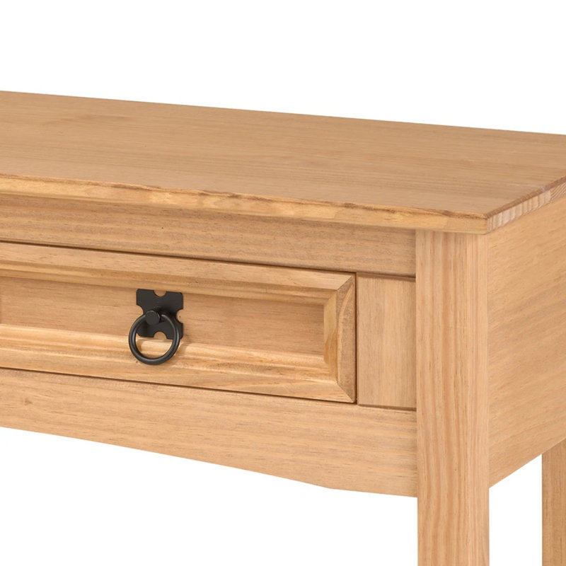 Console Table with 3 Drawer Solid Wood