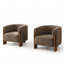 Fauteuil demi-tonneau rembourré Kellan-134492460-134492463