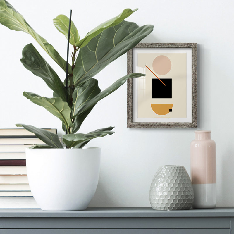 Simple Shape -Framed Print, 25.5" H x 17.5" W, Distressed