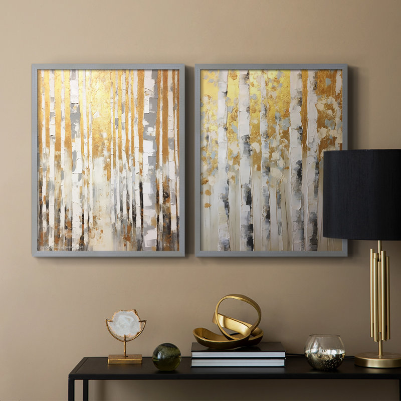 ABSTRACT Series CMXLV III - Reproduction encadrée de qualité supérieure - prête à être accrochée - aucun clou requis - aucun clou requis