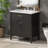 Dalke Bathroom Vanity With Sink, Bathroom Cabinet With Soft Close Doors And Adjustable Shelf, Curved Profile Design, Rubber Wood Legs-1312209897