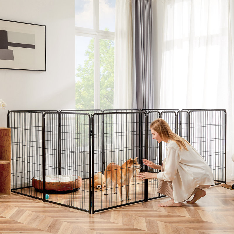 8 Panel Dog Exercise Pen, 39.37" H