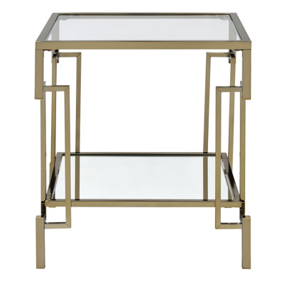 Glass Top End Table
