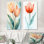 Mélodie silencieuse de tulipes - ensemble de 2 impressions murales botaniques en métal orange