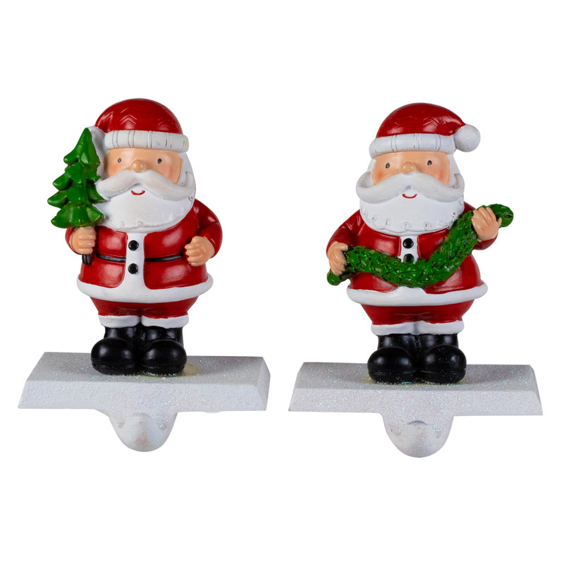 Porte-chaussettes de Noël père Noël - 4,75 po - ensemble de 2