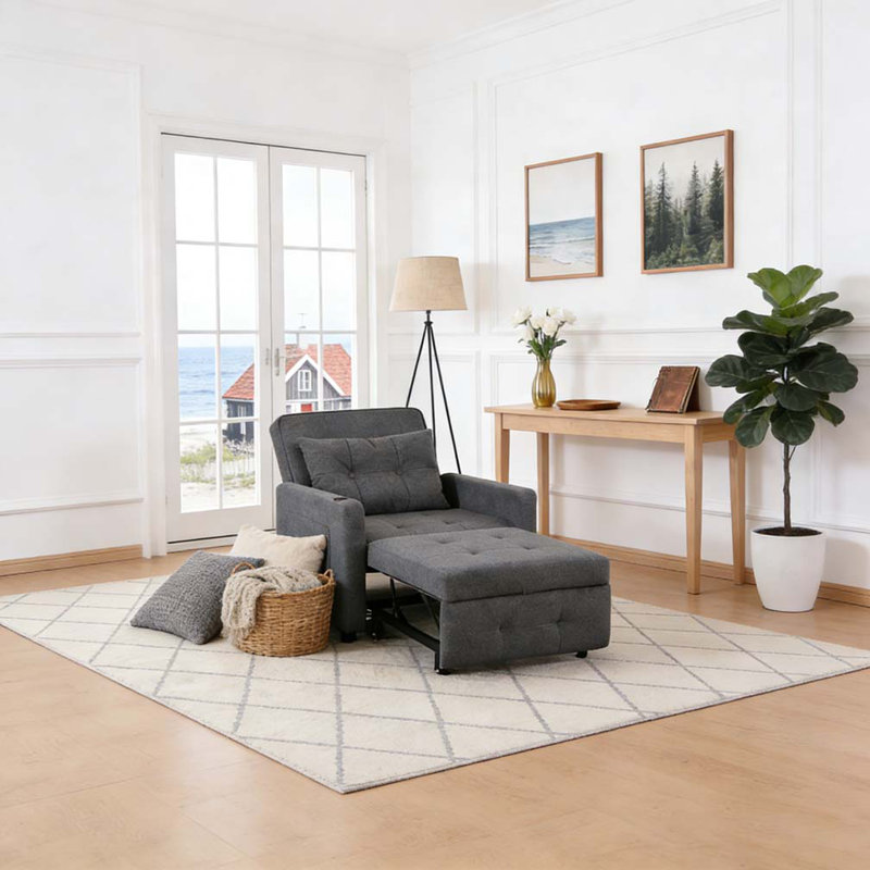 Fauteuil-lit ajustable Sleeper Chair 3-en-1, Gris ancien