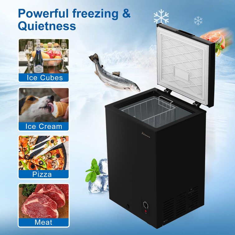 Kalamera 3.5 Cubic Feet Garage Ready Chest Freezer with Adjustable