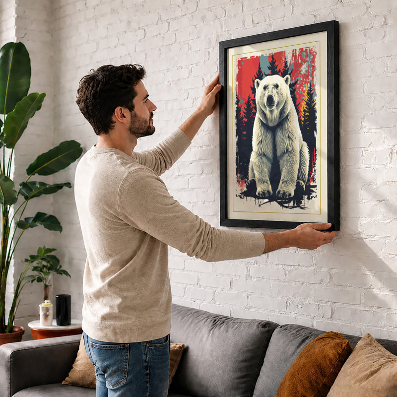 Confrontation Modern - Framed Print, A1 - 84.1 x 59.4 cm, White