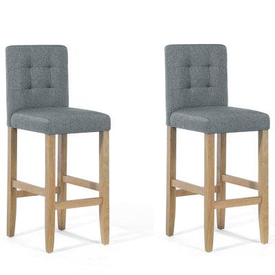 Woodhollow Upholstered Counter Stool with Solid Wood Frame