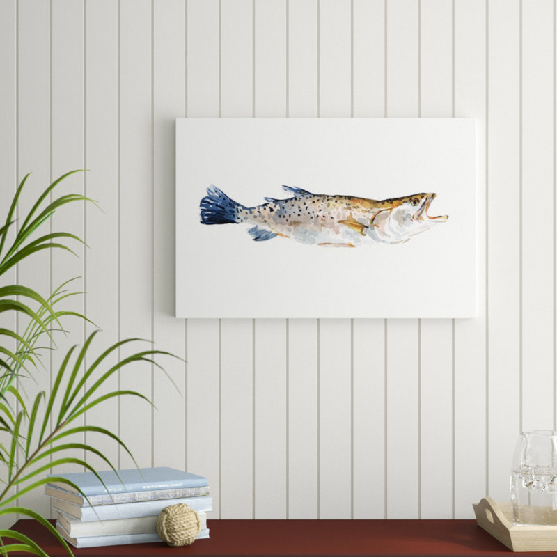 Freckled Trout II by Emma Scarvey - Painting Print, 51cm H x 76cm W, Wrapped Canvas