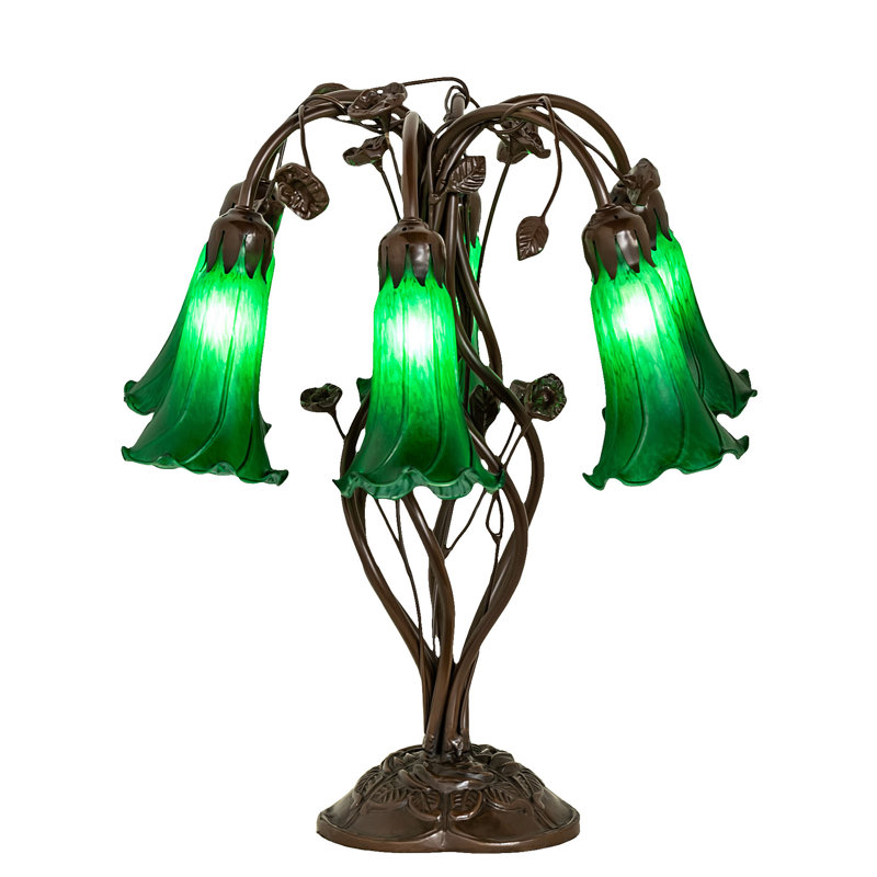 Meyda Tiffany & Stained Glass Table Lamp, Green