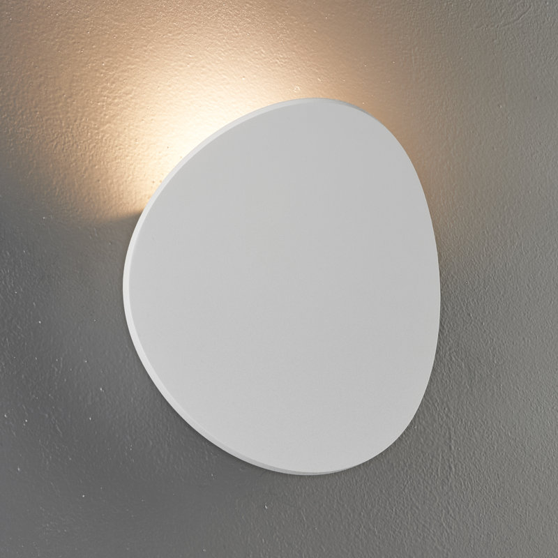 Lunaro LED Flush Mounted Sconce, Textured White