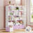 57.5"H 5-Tier Cube Storage Bookcase, Standard Bookcase with 4 Removable Drawers-2088301495