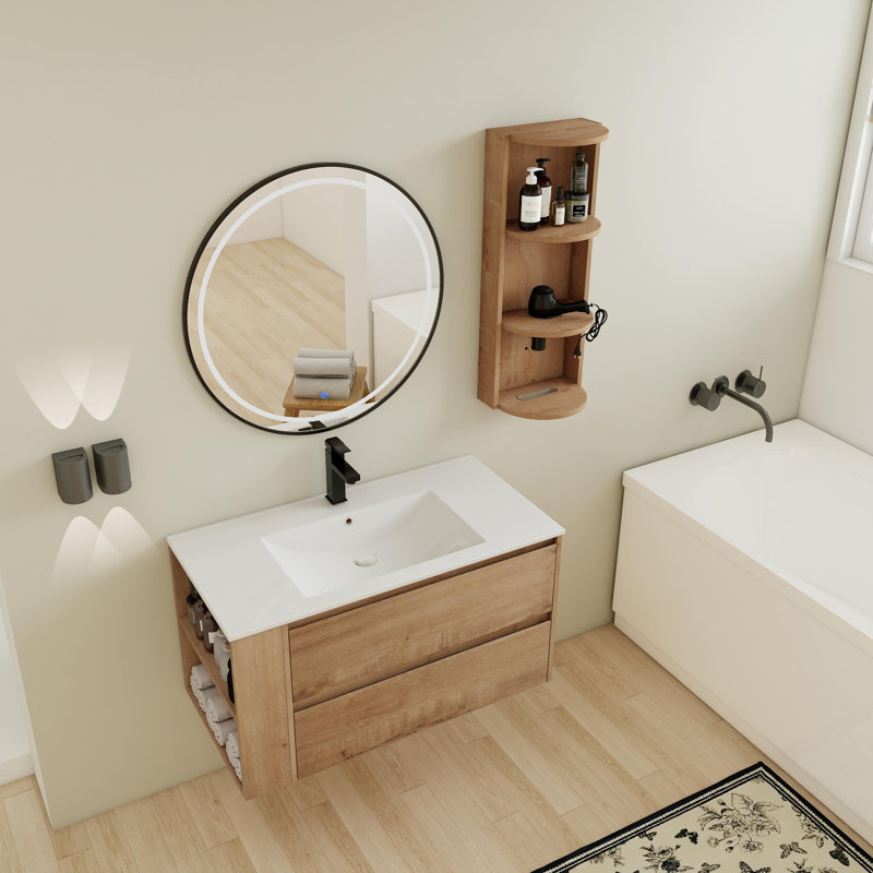 Wall-Mounted Bathroom Vanity, 40"