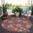 Washable Floral Indoor / Outdoor Rug-1392345809
