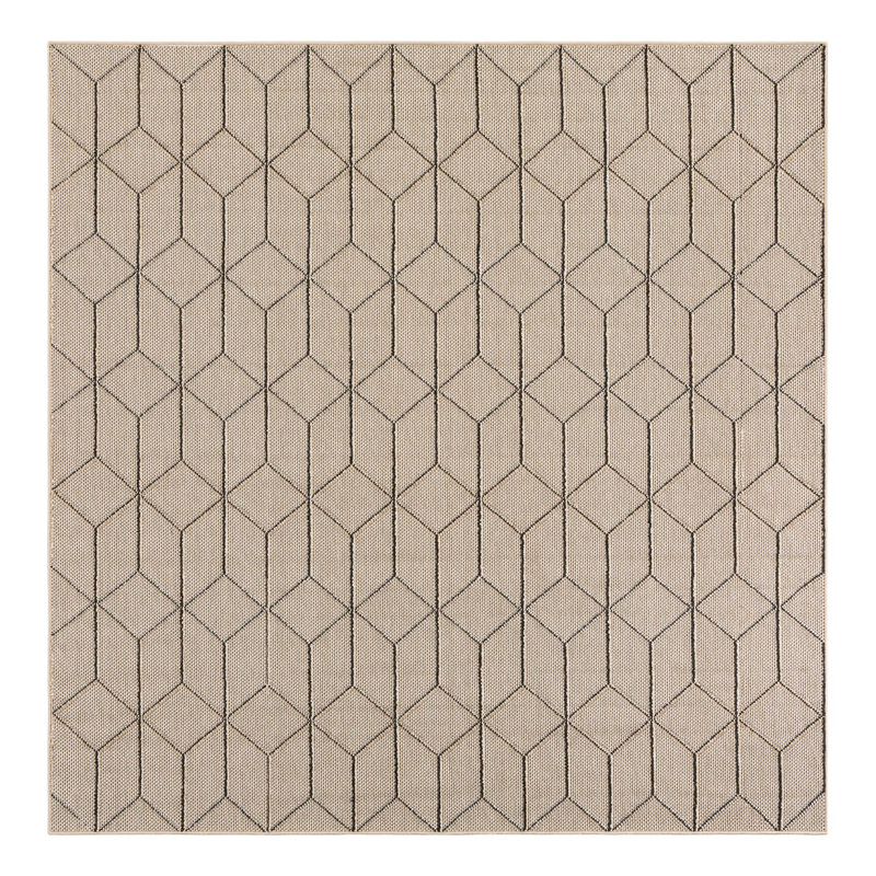 Indoor/Outdoor Trellis Area Rug, Square 7'10"