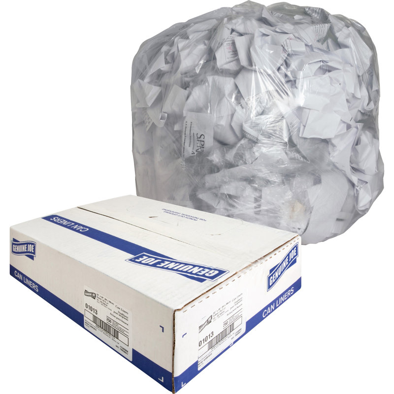 Sacs de recyclage à poubelle super hexènes, nombre de 100, 31-33 gallons .6Mil, 33" x39" 250 par carton