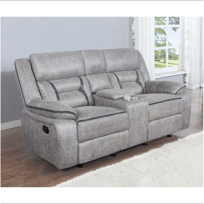 Causeuse-fauteuil rembourrée taupe Brazelton, Taupe