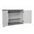 Horizontal Storage Shed With Removable Shelf, Large Lockable Outdoor Storage Cabinet, Weather-Resistant HDPE Plastic Storage Unit For Backyard, Patio, Garden – 28 Cu.Ft, Ivory White