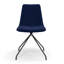 Chaise d'appoint rembourrée et revêtue de velours-690780303