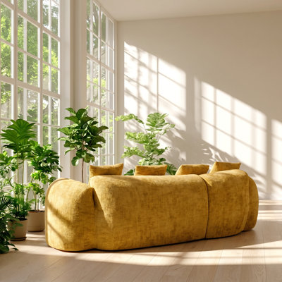 Canapé modulaire en chenille à 4 places en D 101,18 po x P 66,93 po x H 25,59 po Daphne