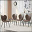 Ensemble de 4 chaises de salle Ã  manger en PU noir avec poignÃ©e intÃ©grÃ©e, conception ergonomique et pieds rÃ©glables pour plus de confort et de polyvalence-393075983