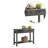 ACME Glancio Console Table, Antique Gray & Teal