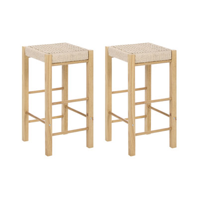 Bar Stool with Solid Wood Frame