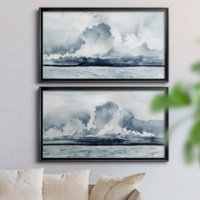 Passing Rain Storm I - 2 Piece Single Picture Frame Painting Set on Canvas