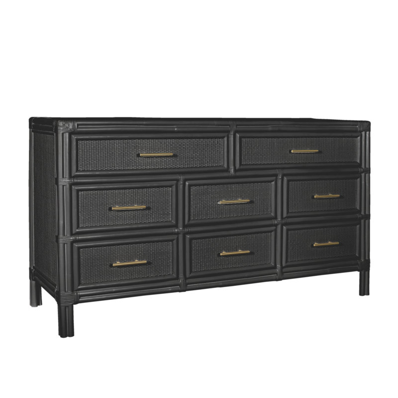 Aruba 8 - Drawer Dresser, Black