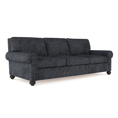 Leroy Rolled Panel-Arm Sofa with Bun Feet